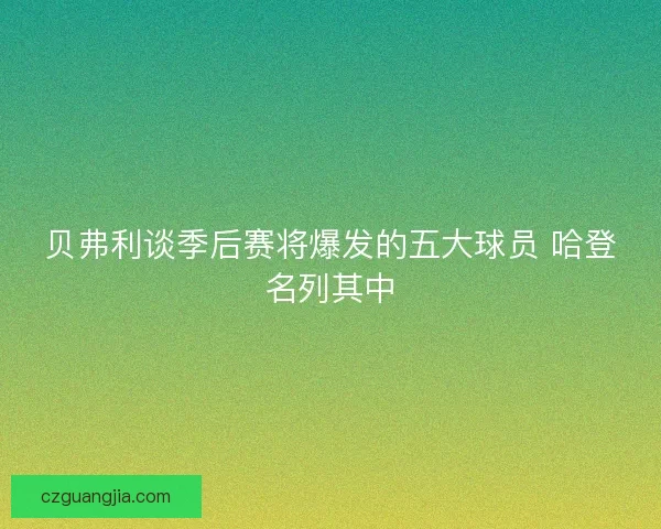 贝弗利谈季后赛将爆发的五大球员 哈登名列其中