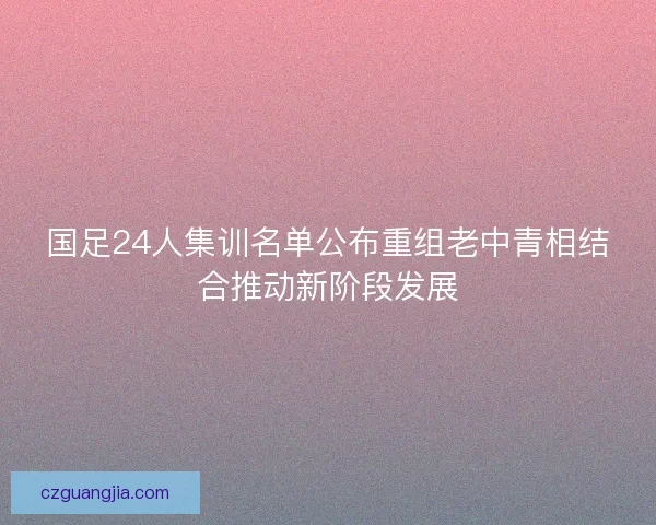 国足24人集训名单公布重组老中青相结合推动新阶段发展