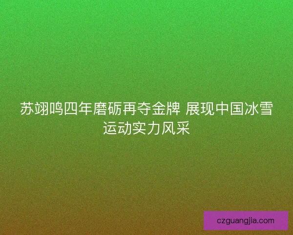 苏翊鸣四年磨砺再夺金牌 展现中国冰雪运动实力风采